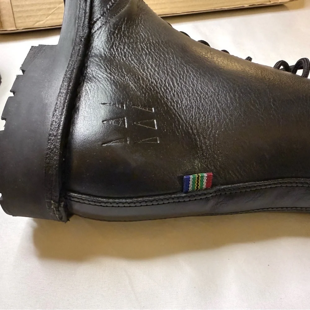 VELDSKOEN Move Me Ranger Boot Black Leather Black Sole Men’s 7 Women’s 9 EU 40 - Picture 13 of 16